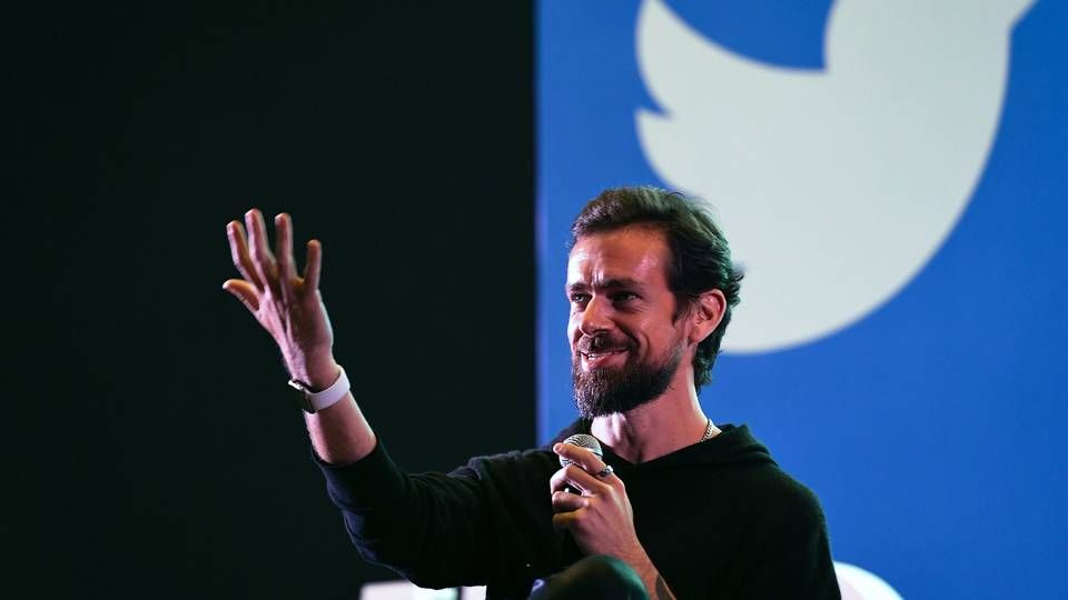 42-årige Jack Dorsey er medstifter af det sociale medie Twitter, som han også er administrerende direktør for. | Foto: PRAKASH SINGH/AFP / AFP