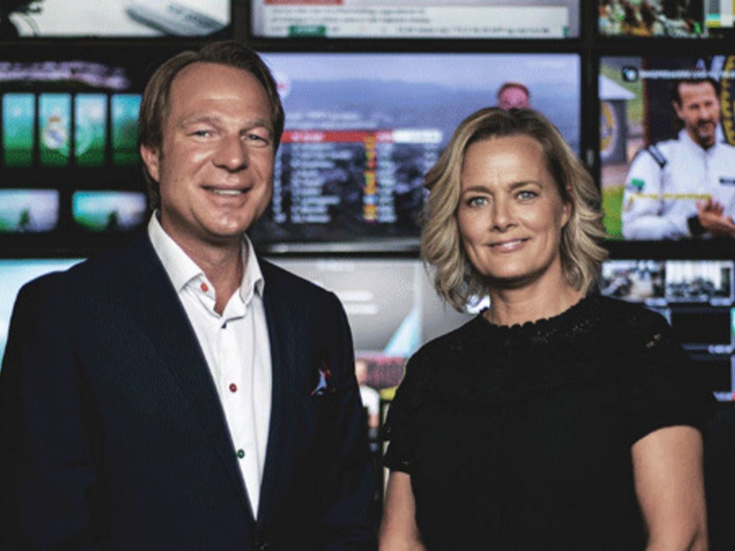 Frederik Lauesen og Anne Engdal Stig Christensen, hhv. sportschef og adm. direktør, TV 2. | Foto: Jens Wognsen/TV 2