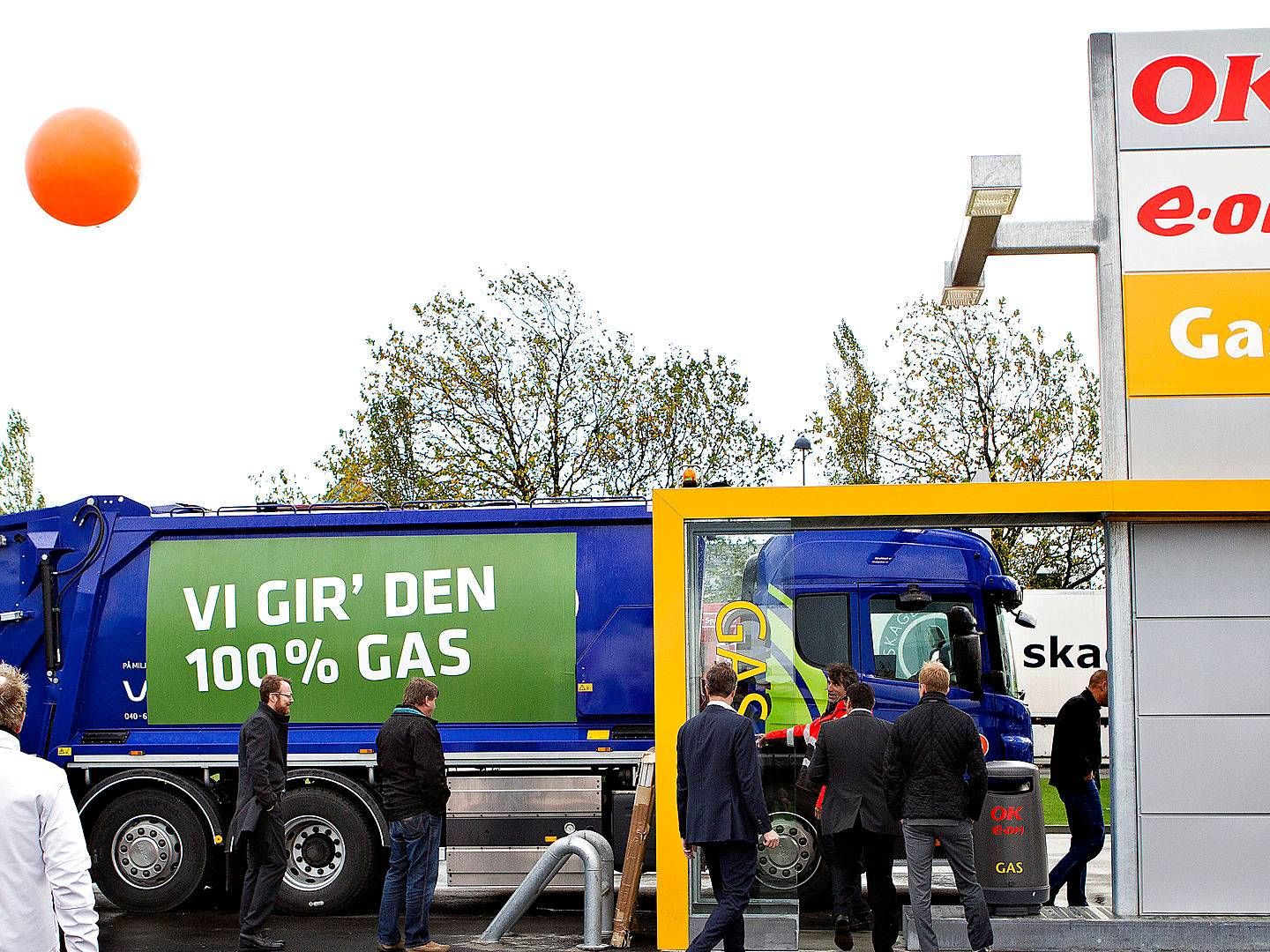 E.ons gastankstationer har efterhånden 6 år på bagen. Alligevel er det på grund af afgiftspålæggelsen et marked, der ikke har haft sit gennembrud endnu. | Foto: Nils Meilvang/Ritzau Scanpix