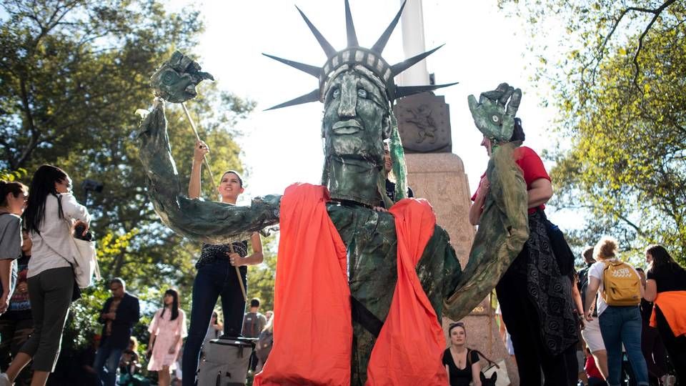 Climate protesters in New York ahead of the UNI climate summit. | Photo: JOHANNES EISELE/AFP / AFP