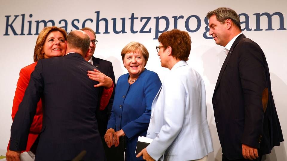Den tyske regeringstop gratulerede sig selv over vedtagelsen af en ny klimaplan. Det var de tæt på ene om at gøre. | Foto: Hannibal Hanschke/Reuters/Ritzau Scanpix