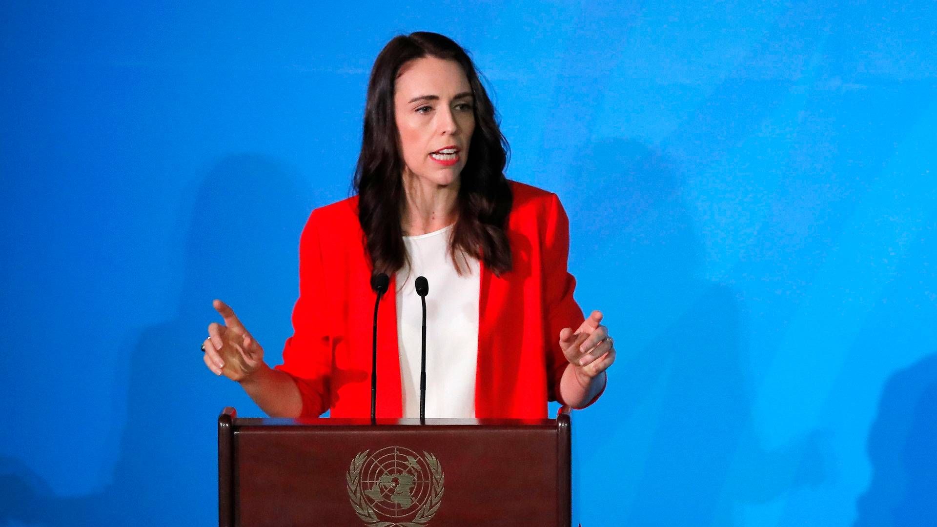 New Zealands premierminister, Jacinda Arden, til FN's Generalforsamling i New York. | Foto: Lucas Jackson/Reuters/Ritzau Scanpix