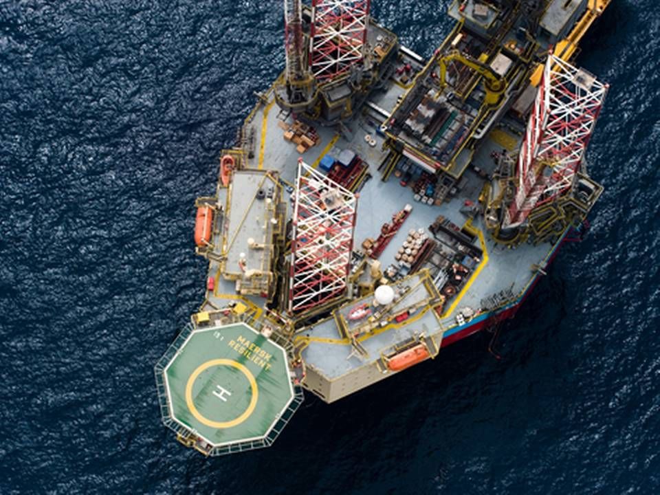 Riggen Maersk Drilling er sat i sving i forbindelse med Jill-projektet. Det er den første efterforskningsbrønd i fem år. Og den sidste, hvis det står til regeringens støttepartier. | Foto: Maersk Drilling