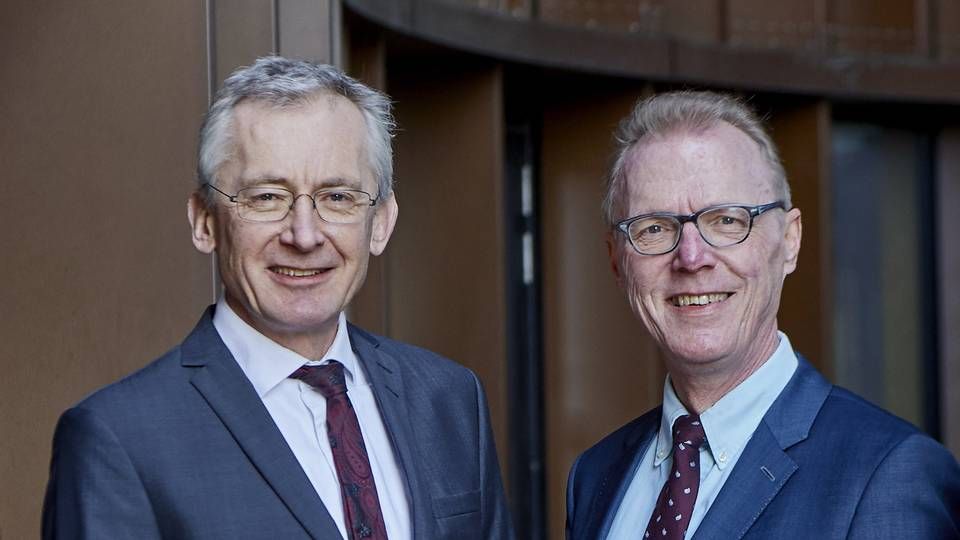 John Fisker Bødker (tv.) og Niels Lorentz Nielsen (th.) får fra 1. maj selskab i Core-ledelsen af Casper Abild, der er udnævnt som ny adm. direktør hos ejendomsforvalteren. | Foto: PR/Core Property Management