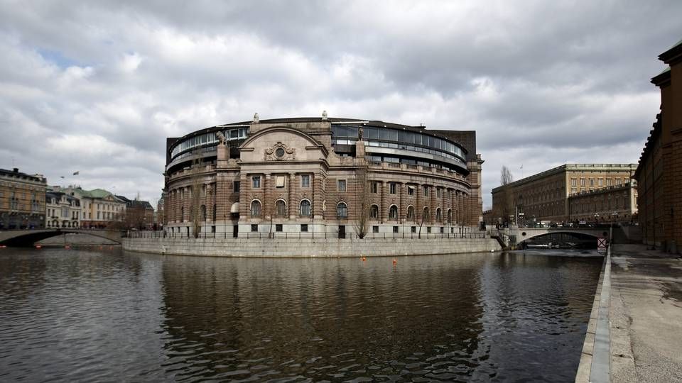 Det svenske folketing, Riksdagen, i Stockholm. | Foto: Jens Dresling