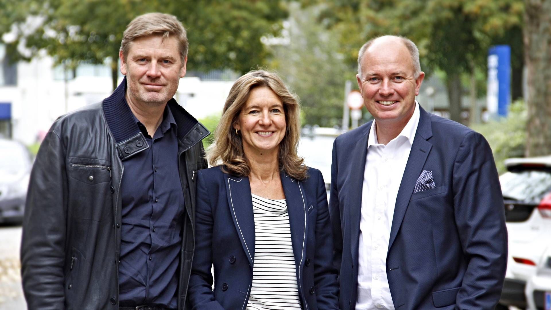 Jakob Wandt (tv.), Marianne Hyltoft og Peter Mægbæk. | Foto: Flextribe/PR