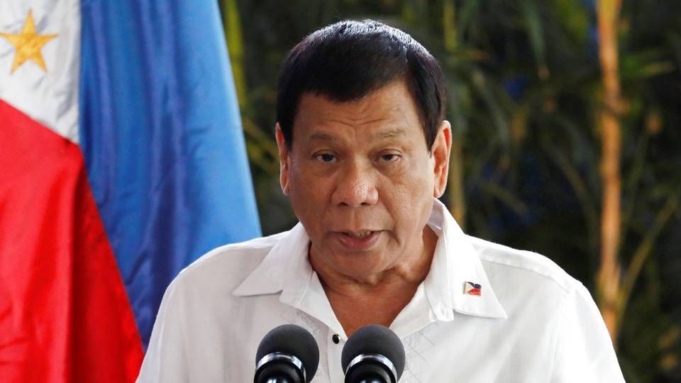 Filippinernes præsident Rodrigo Duterte vil styrke indsatsen for at styre og kontrollere udbredelse af afrikansk svinepest, som plager landet. | Foto: Dondi Tawatao/Reuters/Ritzau Scanpix