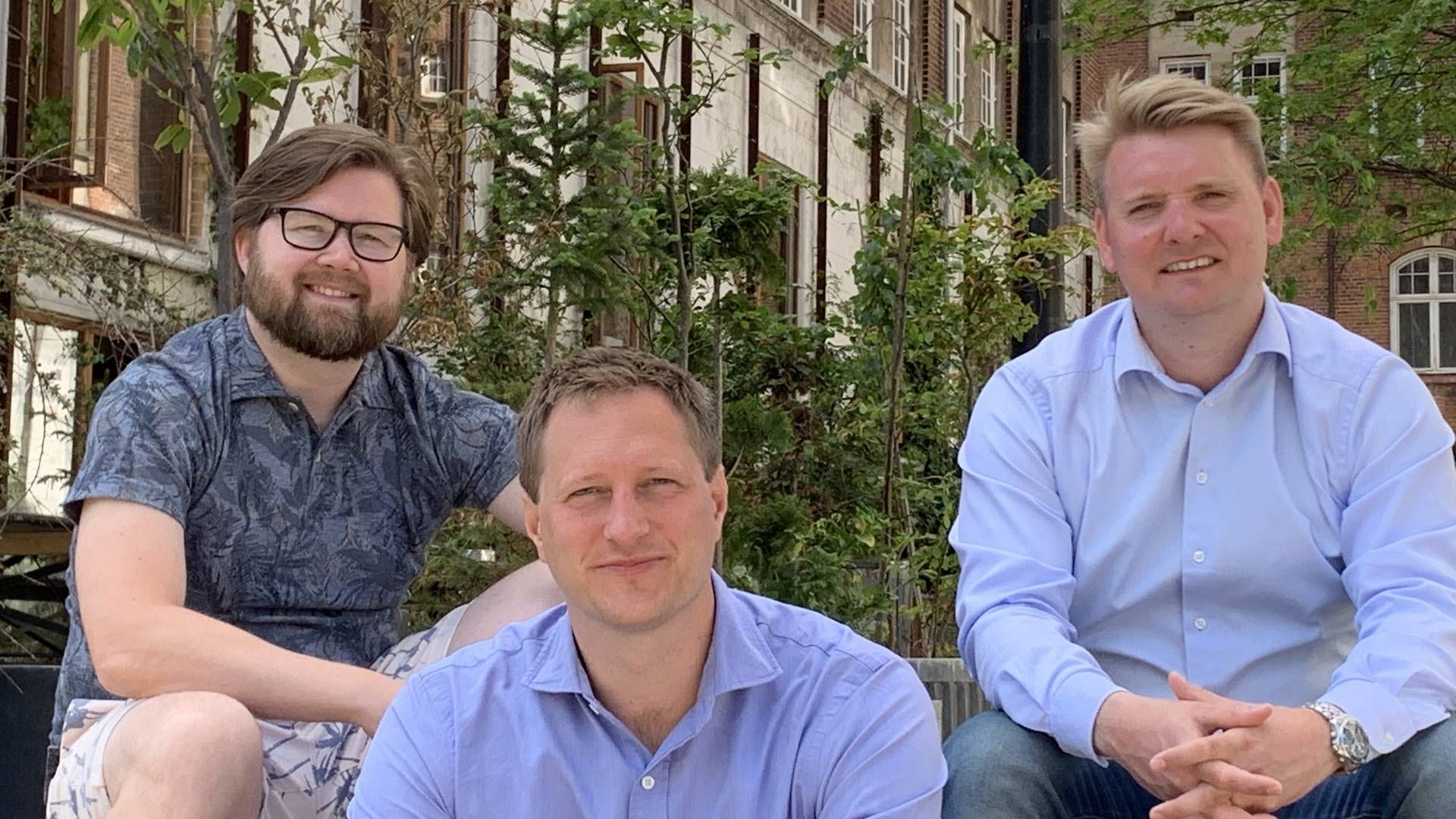 Stifterne af Wired Relations. Bobby Nielsen (tv), Anders Linemann (i midten) og Gilli Haraldsen (th). | Foto: PR/Wired Relations