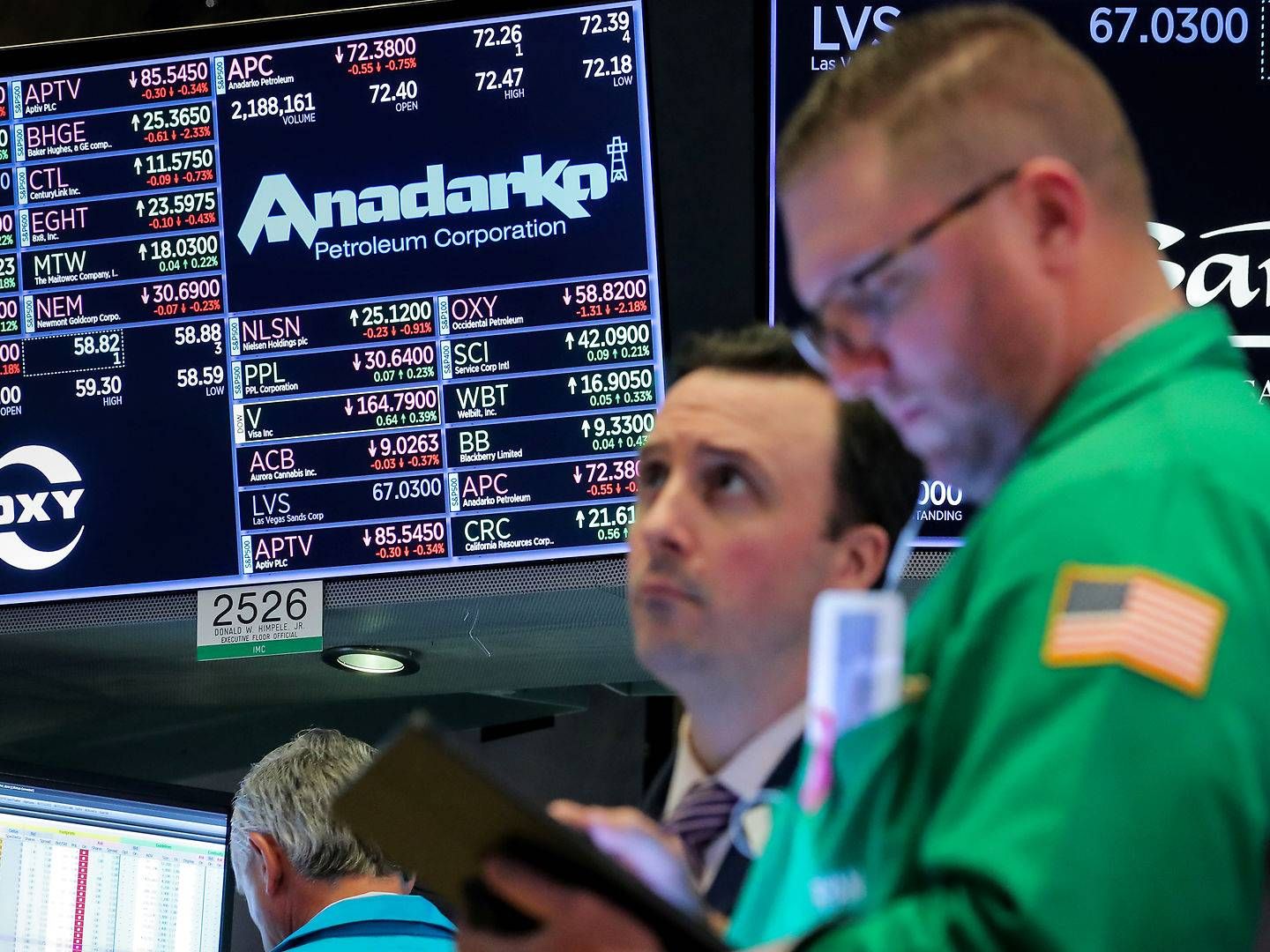 Anadarko stock is no longer traded on NYSE, as Occidental Petroleum has taken over its business. This naturally affects the Houston-based oil firm's financials. | Photo: Brendan Mcdermid/Reuters/Ritzau Scanpix
