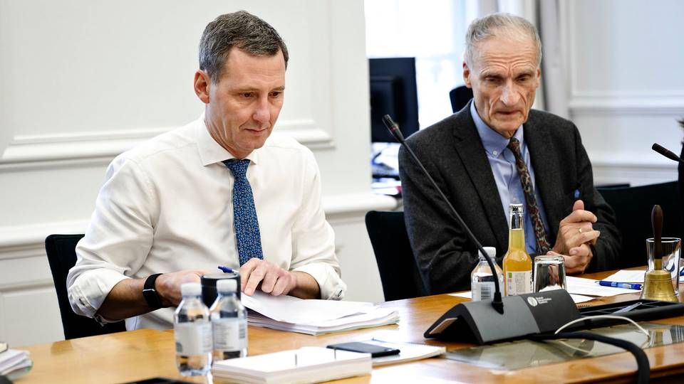 Justitsminister Nick Hækkerup (S) og Bertel Haarder (V), formand for Folketingets Kulturudvalg. | Foto: Philip Davali/Ritzau Scanpix