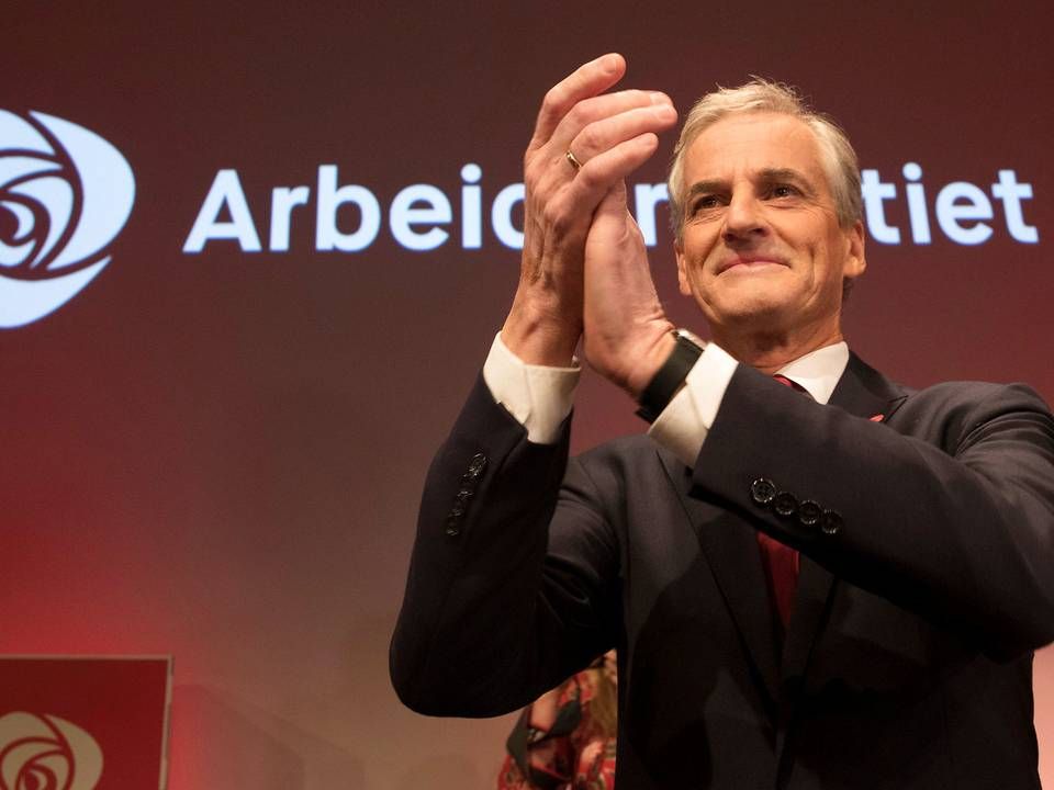 Norway's Labour Party leader Jonas Gahr Store gestures at the election gathering of AP (Norway's Labour Party) in Oslo, | Photo: Ntb Scanpix/Reuters/Ritzau Scanpix/REUTERS / X02351