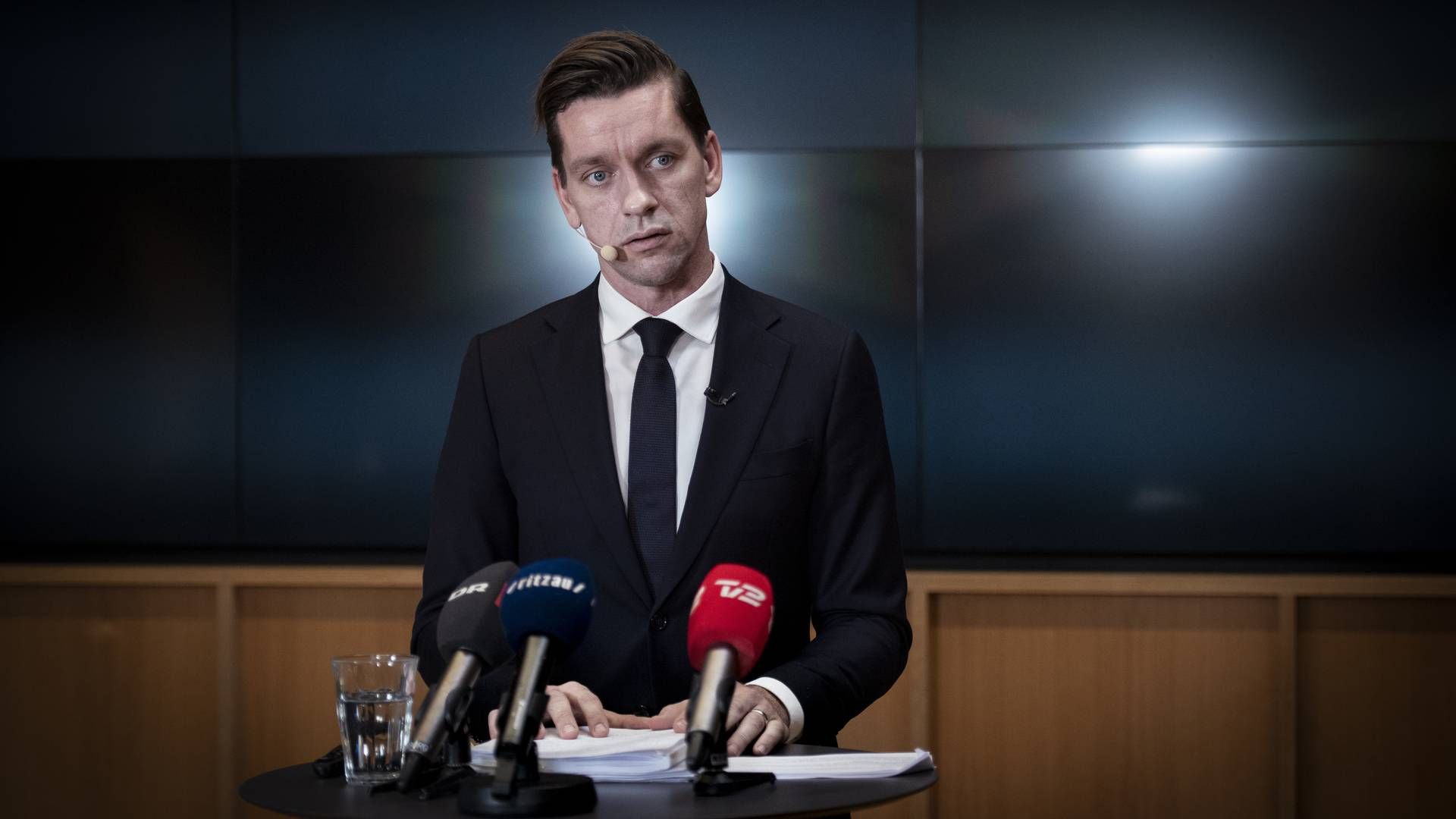 Boligminister Kaare Dybvad (S), da han holdt pressemøde om den boligreguleringsloven tirsdag 29. oktober 2019. | Foto: Liselotte Sabroe / Ritzau Scanpix