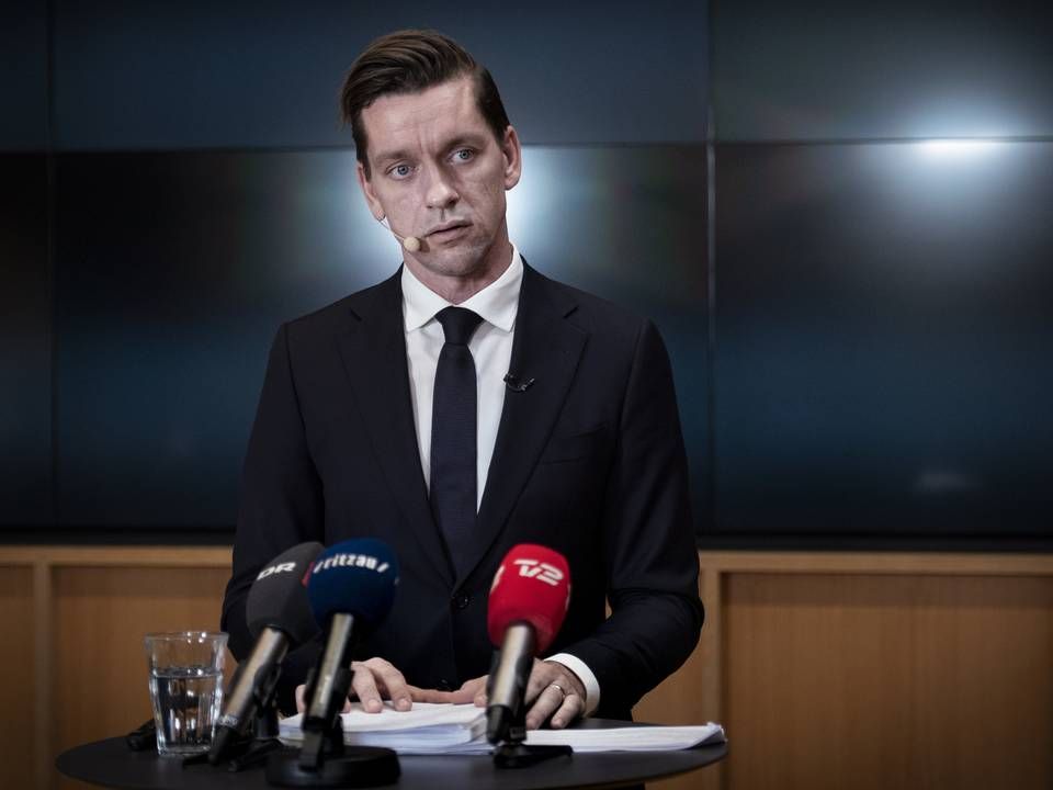 Boligminister Kaare Dybvad (S), da han holdt pressemøde om den boligreguleringsloven tirsdag 29. oktober 2019. | Foto: Liselotte Sabroe / Ritzau Scanpix