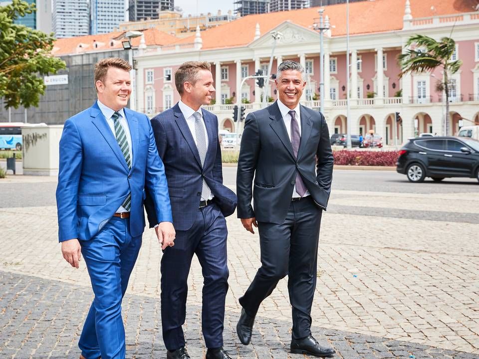 Group CEO Anders Østergaard (middle) and Monjasa open a new Angola office. Eduardo Costa (right) will be general manager at the office. | Photo: PR / Monjasa