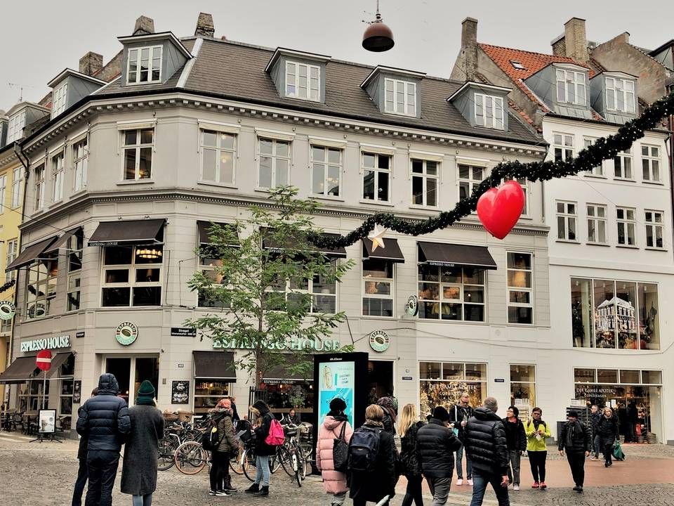 Ejendommen på Vimmelskaftet i København indeholder både butik og lejligheder. | Foto: PR / BMO Real Esate Partners