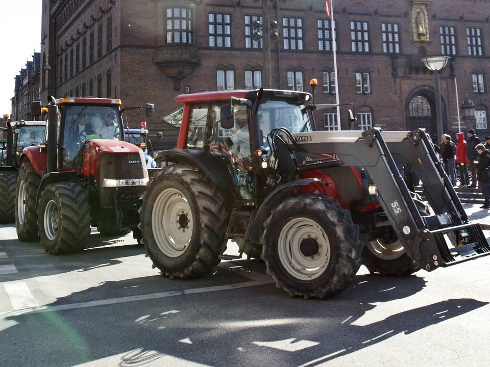 Arkivfoto fra en traktordemonstration i Danmark. | Foto: Jens Dresling/Politiken