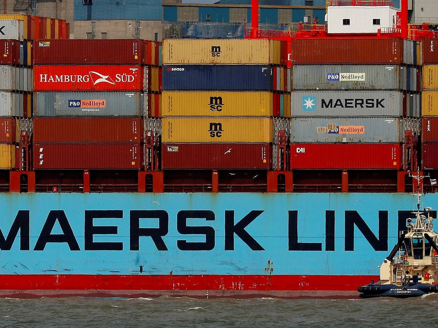 Maersks andel af containermarkedet målt på kapacitet er gået tilbage de seneste to år. Omvendt er to store konkurrenter gået frem. | Foto: Phil Noble/Reuters/Ritzau Scanpix