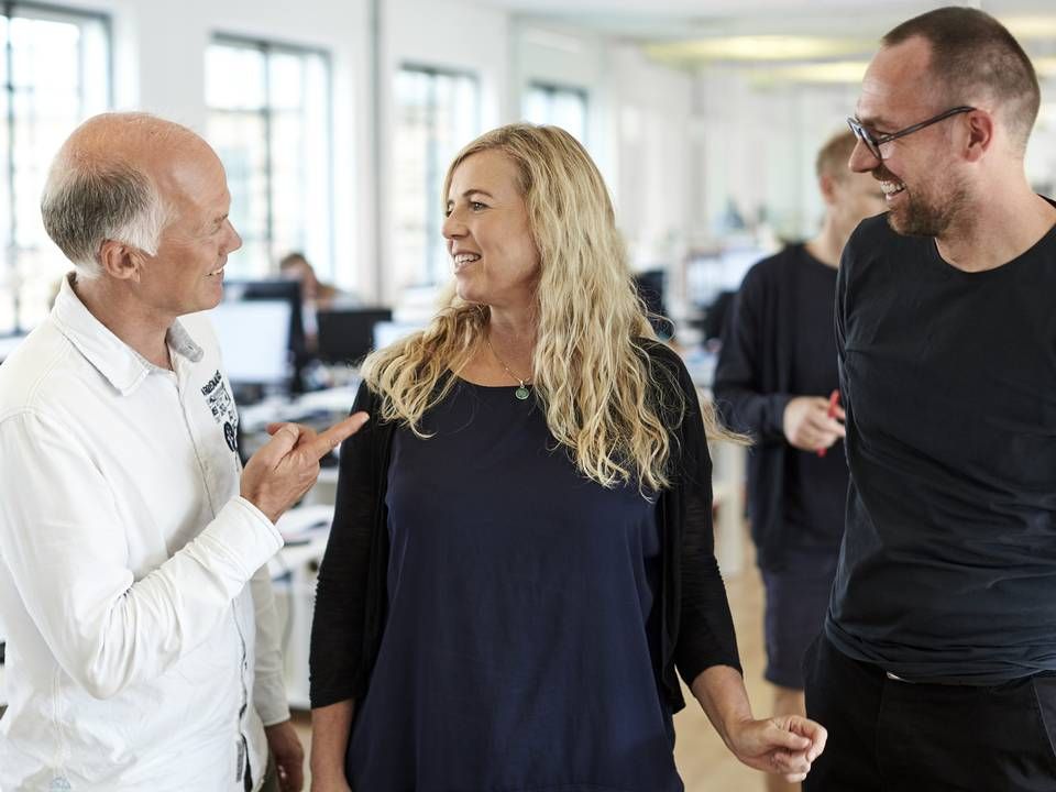 Fra venstre: Anders Johansen, Karin Elbek og Claus Jensen. Alle tre er de partnere i arkitektfirmaet Rum. | Foto: Jakob Lerche
