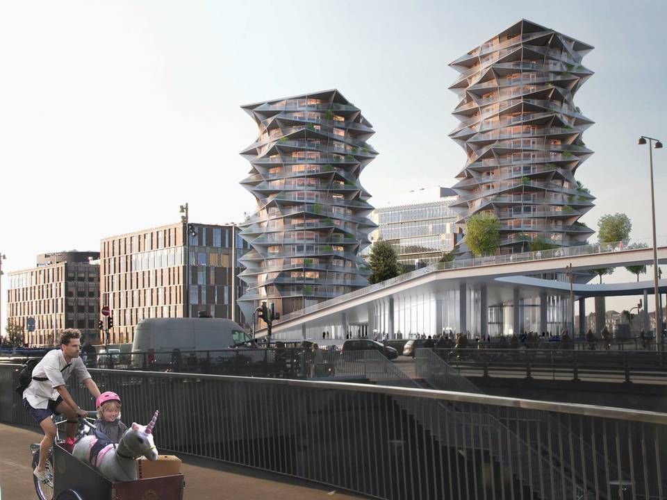 De to boligtårne er tegnet af Bjarke Ingels Group (Big). | Foto: PR / Big