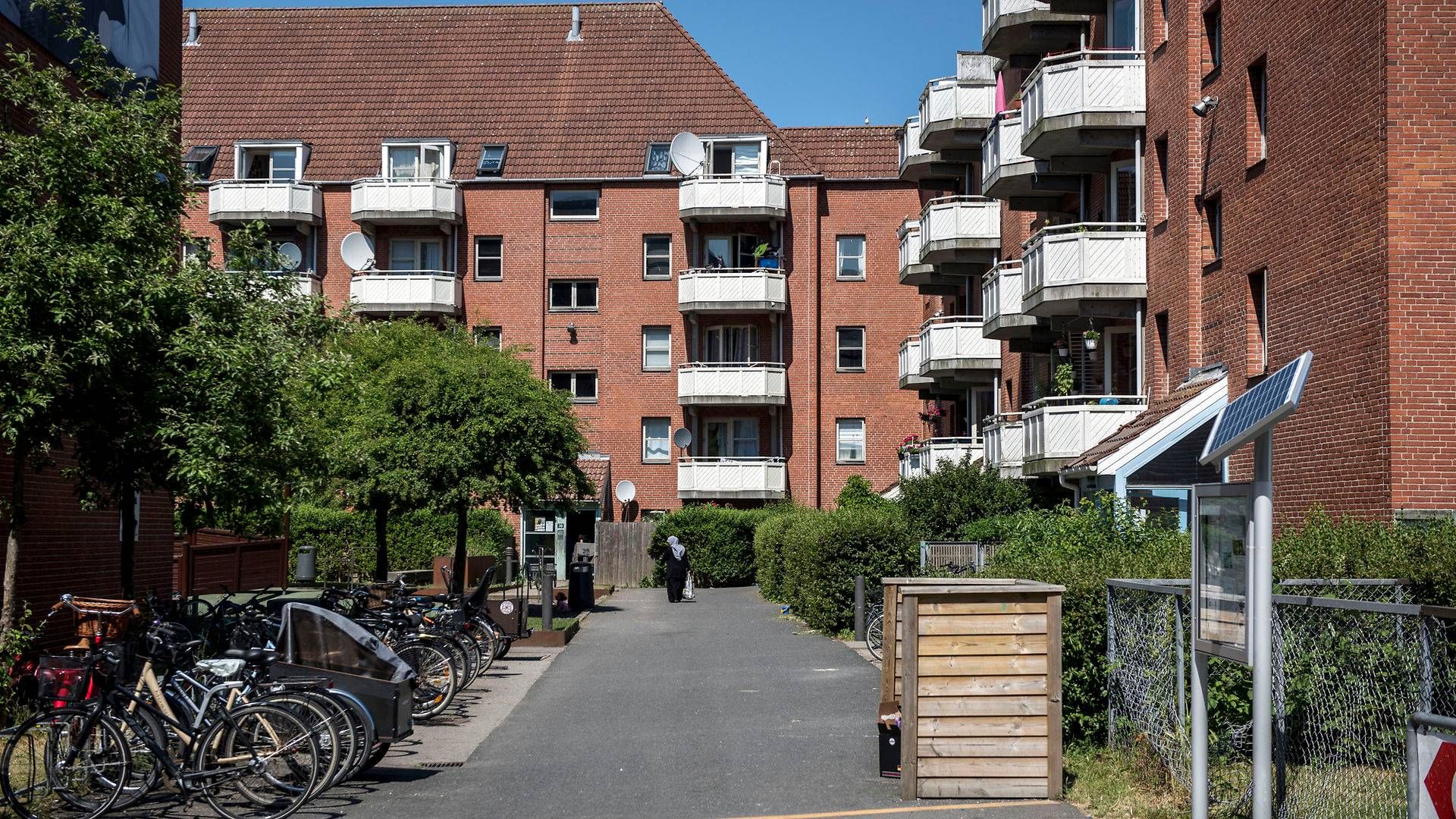Mjølnerparken i København er blandt de 28 boligområder på den såkaldte ghettoliste. | Foto: Sofie Mathiassen/Ritzau Scanpix