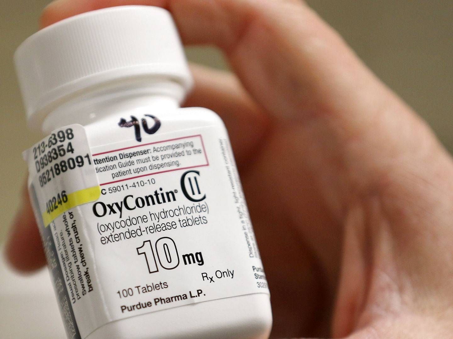 Purdues Oxycontin er ifølge mange en af de store syndere i USA's opioidepidemi. | Foto: George Frey / Reuters / Ritzau Scanpix