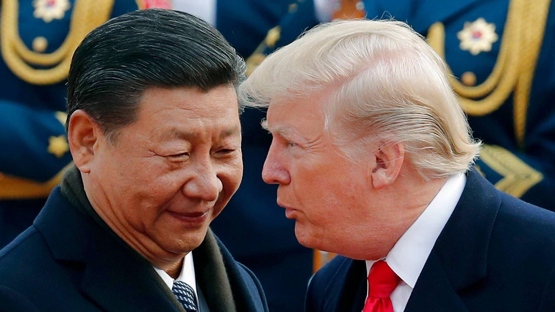 Xi Jinping, Kinas præsident, og den amerikanske præsident, Donald Trump. | Foto: Andy Wong/AP/Ritzau Scanpix