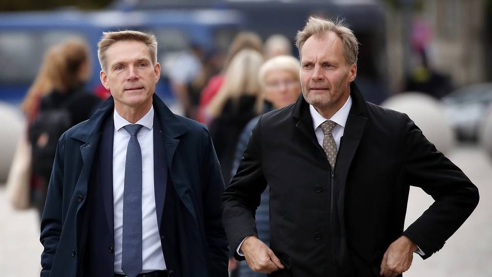 Dansk Folkepartis partiformand Kristian Thulesen Dahl og gruppeformand Peter Skaarup. | Foto: Jens Dresling / Politiken / Ritzau Scanpix