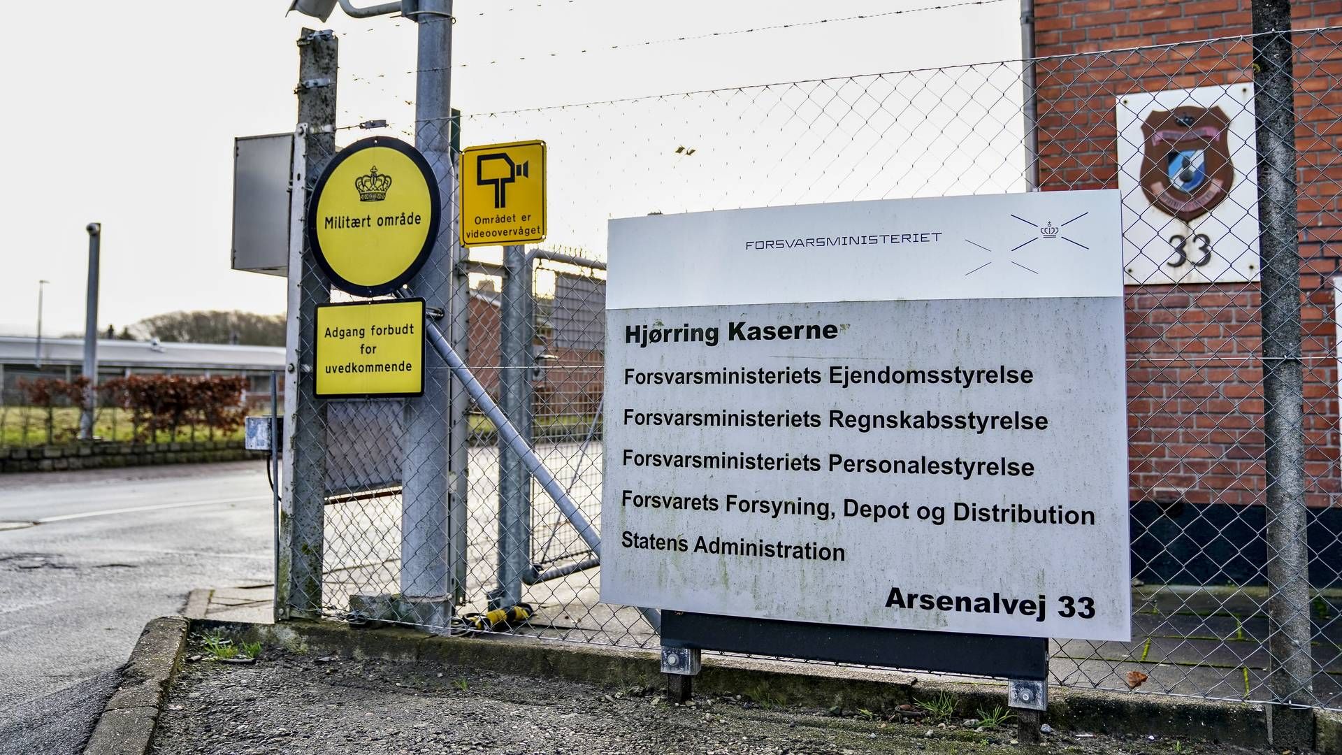 Forsvarets Ejendomsstyrelse er placeret på Hjørring Kaserne. | Foto: Henning Bagger / Ritzau Scanpix
