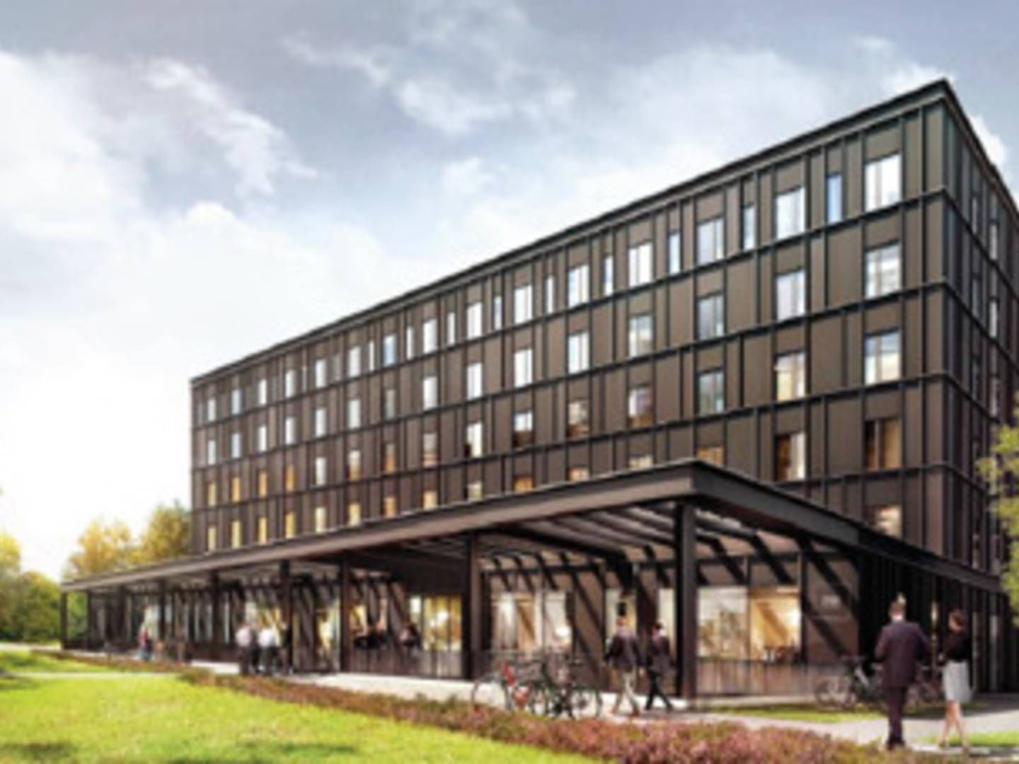 Visualisering af hotellet i Lyngby som pensionsselskabet PFA har købt for ca. 200 mio. kr. | Foto: PFA/PR