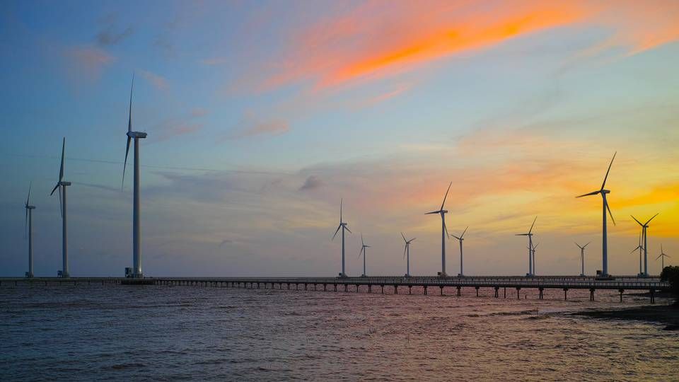 Intertidal wind farm in Bạc Liêu province. | Photo: Wikipedia Commons