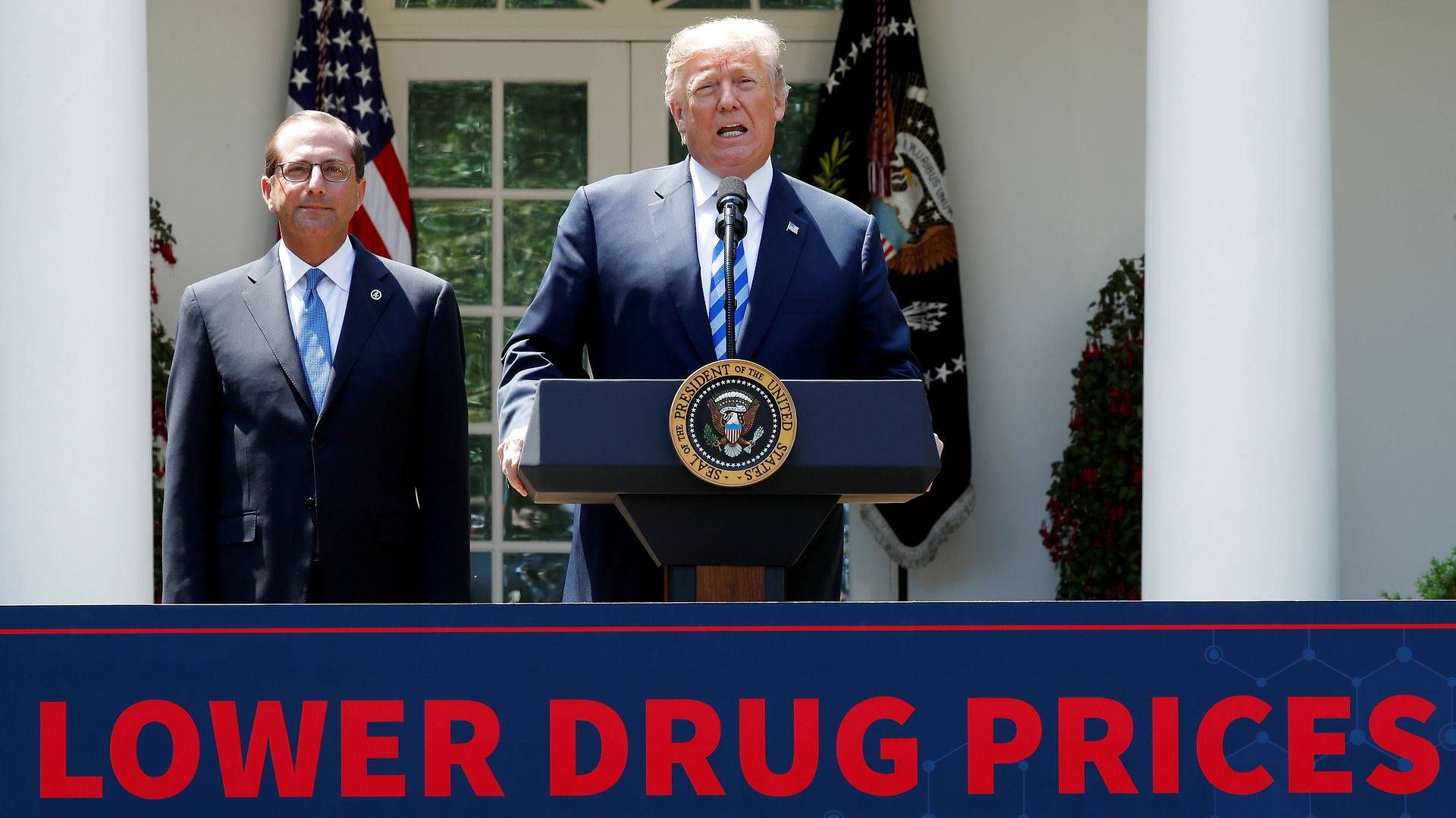 Amerikas præsident Donald Trump har flere gange varslet et opgør med medicinalindustriens priser. | Foto: Jonathan Ernst/Reuters/Ritzau Scanpix