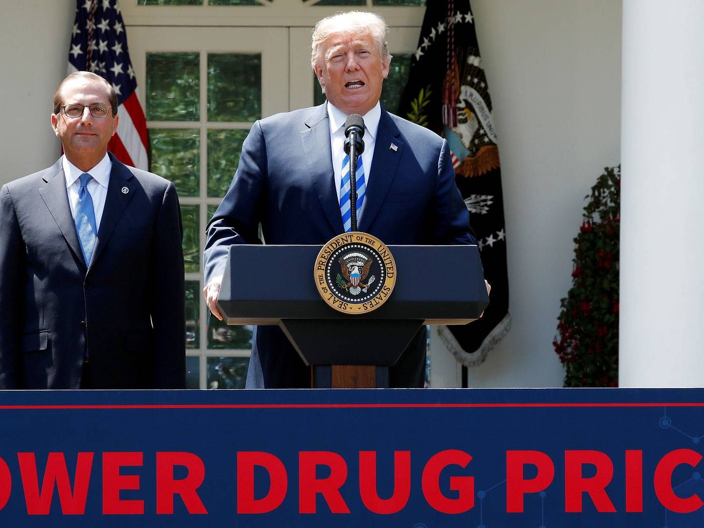 Amerikas præsident Donald Trump har flere gange varslet et opgør med medicinalindustriens priser. | Foto: Jonathan Ernst/Reuters/Ritzau Scanpix