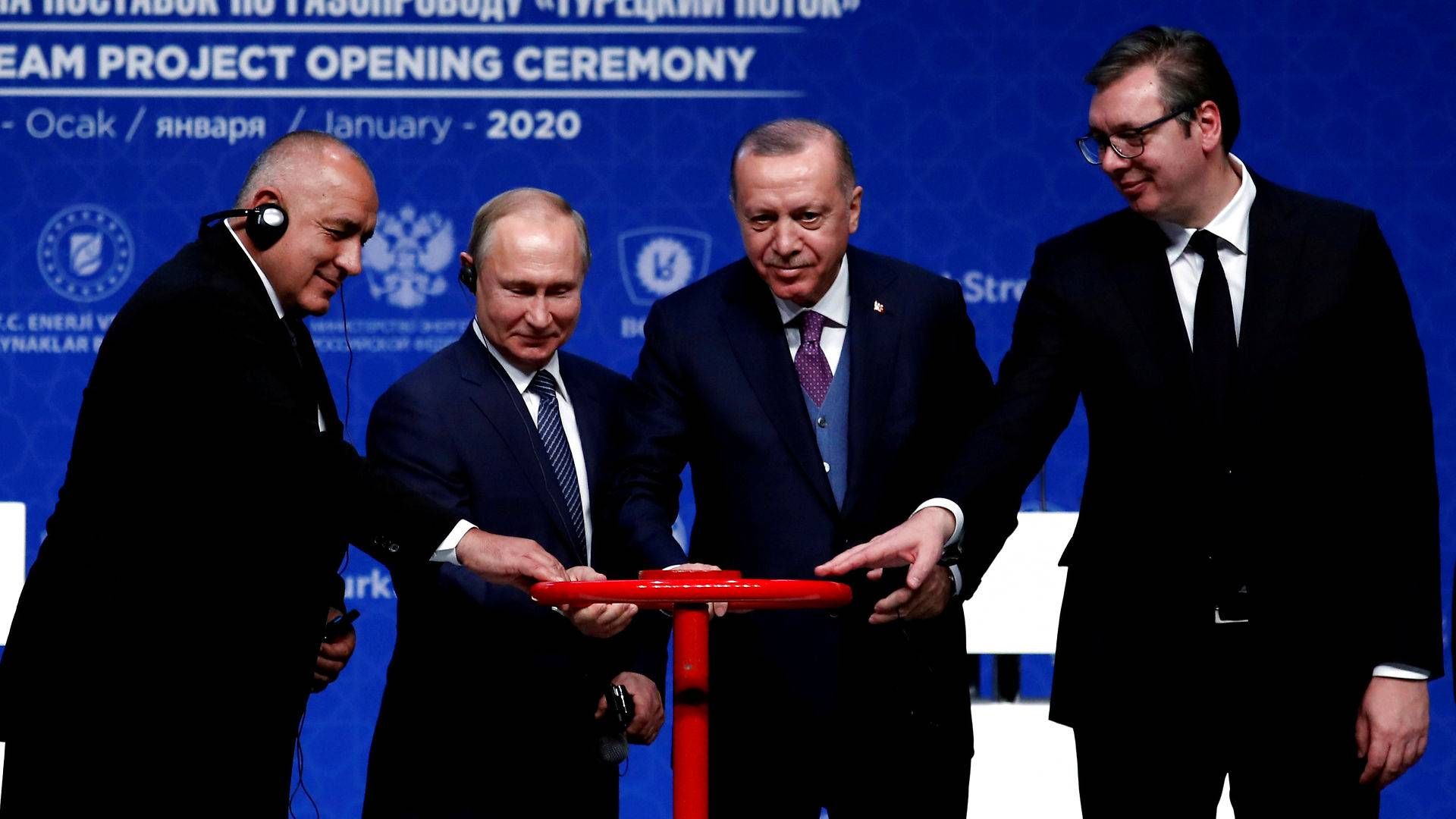 Presidents, foreign ministers, Gazprom executives and many others were present when Russia and Turkey opened Turkstream last week. | Photo: Umit Bektas/Reuters/Ritzau Scanpix