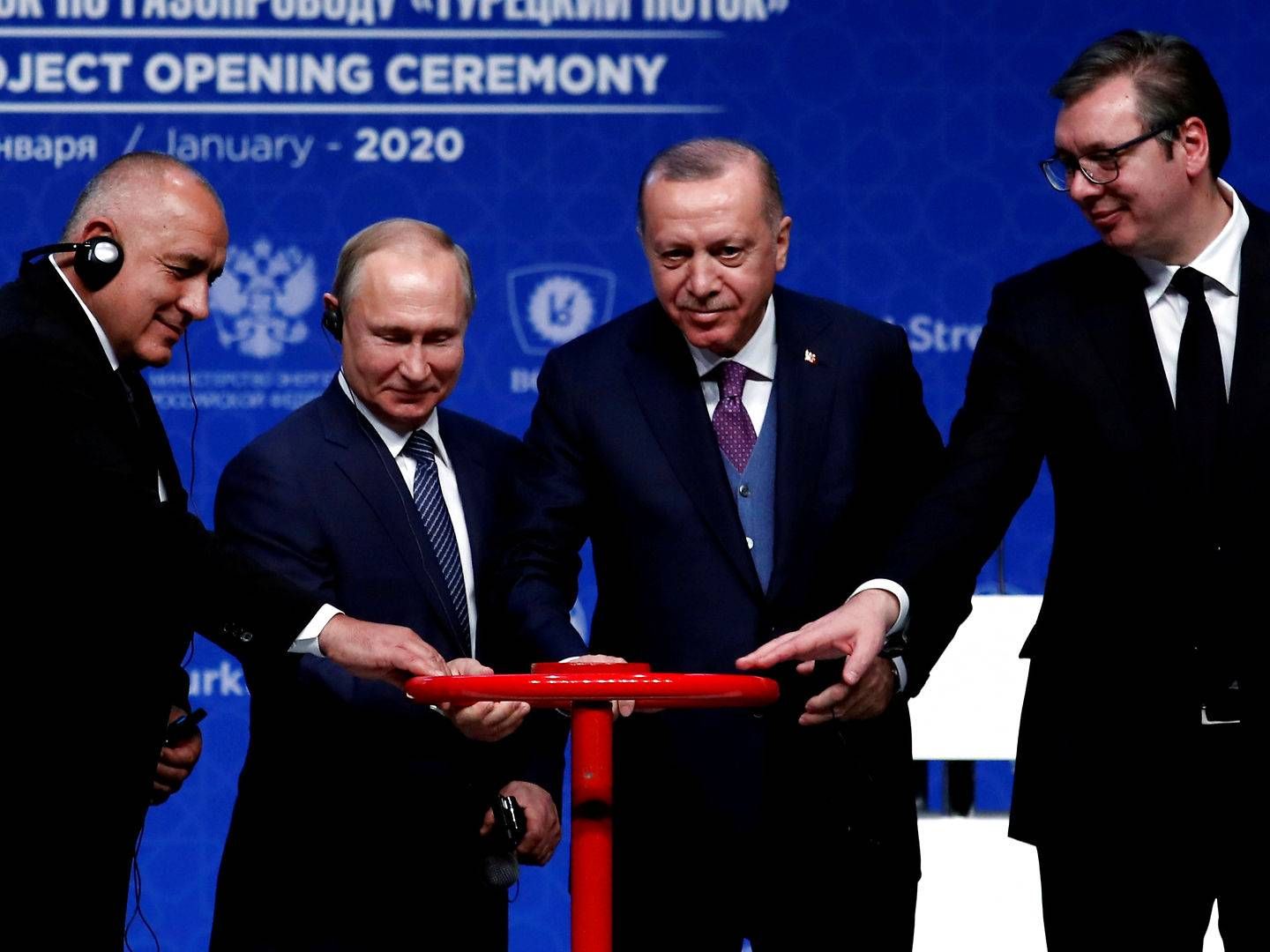 Presidents, foreign ministers, Gazprom executives and many others were present when Russia and Turkey opened Turkstream last week. | Photo: Umit Bektas/Reuters/Ritzau Scanpix