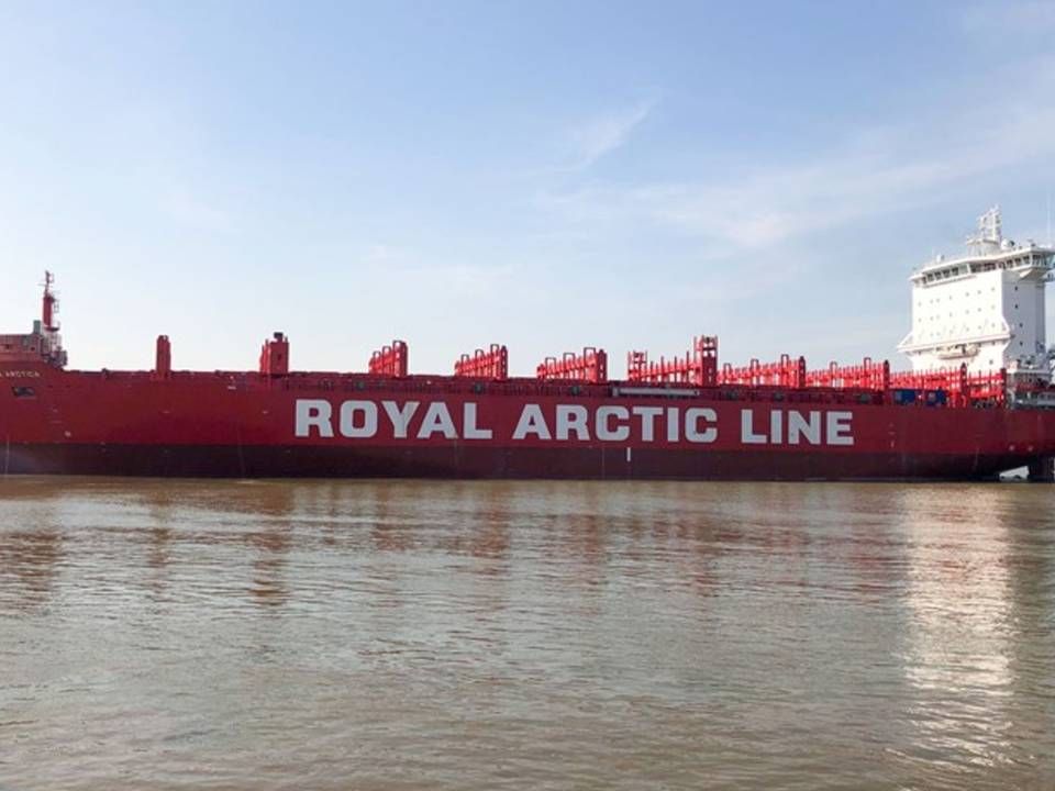 Royal Arctic Line har nu modtaget det 2.150 teu store containerskib, som er blevet bygget på det kinesiske værft Guangzhou Wenchong Shipyard. | Foto: Royal Arctic Line