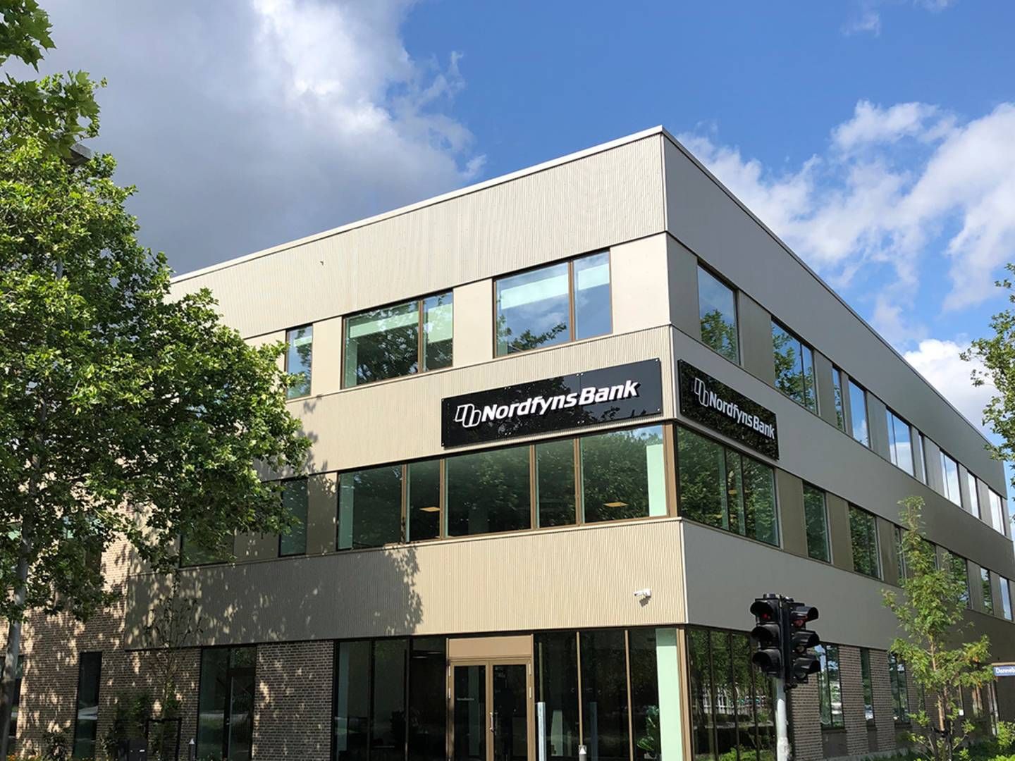 Nordfyns Bank flyttede i 2019 sit hovedkontor fra Bogense til Odense (billedet) tæt på Odense Banegaard. | Foto: PR/Nordfyns Bank