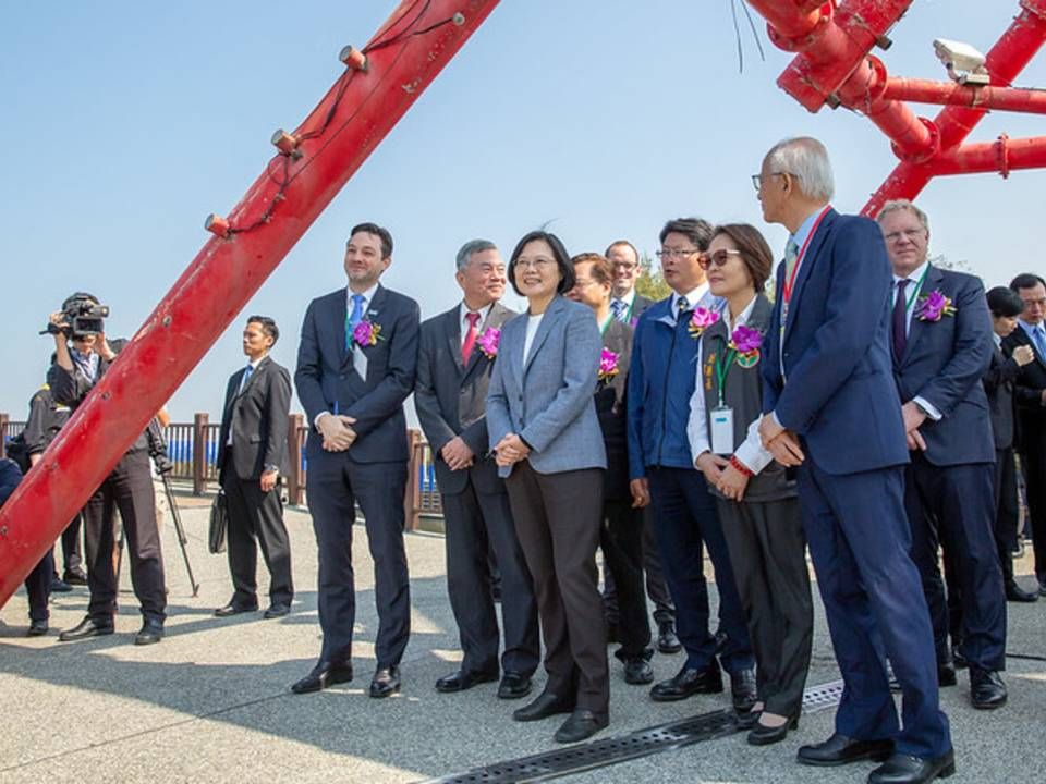 Taiwan's recently reelected President Tsai Ing-Wen inaugurated the country's first offshore wind farm, Formosa 1, in November. | Photo: Office of the President, Republic of China (Taiwan)