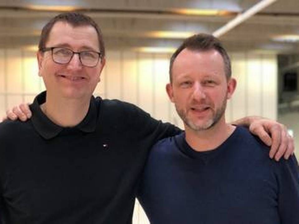 Biograil's CEO Karsten Lindhardt (left) and technological director Nikolaj Skak have both previously held management positions at Egalet's research department. | Photo: Biograil / PR