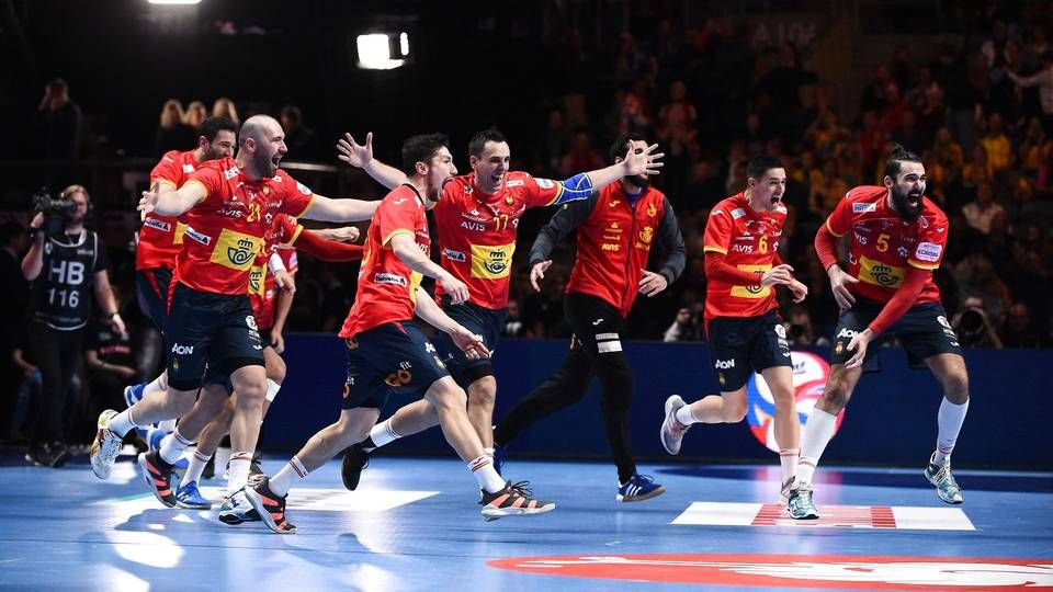 Det spanske herrelandshold vandt EM-finalen over Kroatien med cifrene 22-20. | Foto: Jonathan Nackstrand/AFP/Ritzau Scanpix
