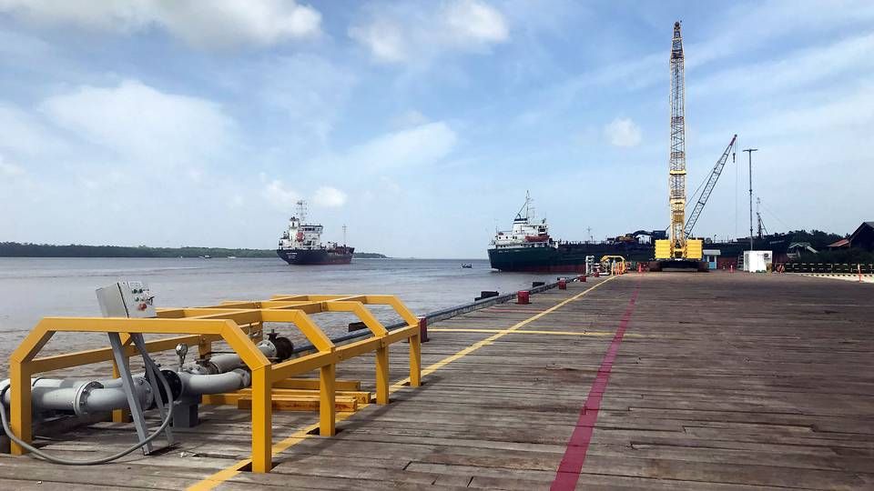 Exxon Mobil får højst sandsynligt brug for flere fartøjer, som kan håndtere udstyr til selskabets offshore-platforme omkring Guyana. Billedet er fra Exxons base i hovedstaden Georgetown, hvor også danske Blue Water åbner kontor. | Foto: Luc Cohen/Reuters/Ritzau Scanpix