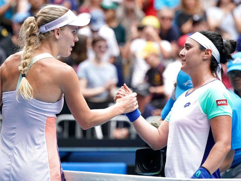 Discovery Networks har i årets første måned blandt andet vist tennisturneringen Australian Open, hvor danske Caroline Wozniacki stoppede karrieren efter nederlag i tredje runde til Ons Jabeur fra Tunesien. | Foto: Kim Hong-Ji/Reuters/Ritzau Scanpix