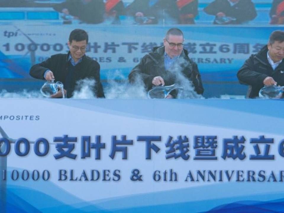 In December, TPI celebrated its 10,000th turbine blade rollout from its Dafeng factory. Another Chinese factory in Yangzhou entered operation a few months prior. | Photo: TPI Composites