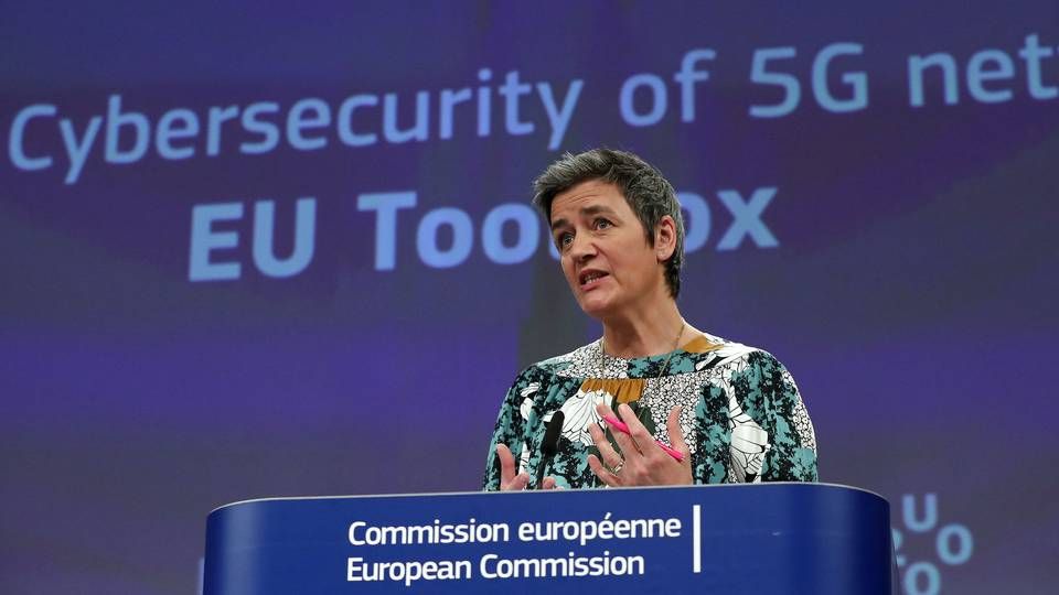 Margrethe Vestager vil igen forsøge at ensrette reglerne for køb af mobilfrekvenser i Europa. | Foto: Yves Herman/Reuters/Ritzau Scanpix