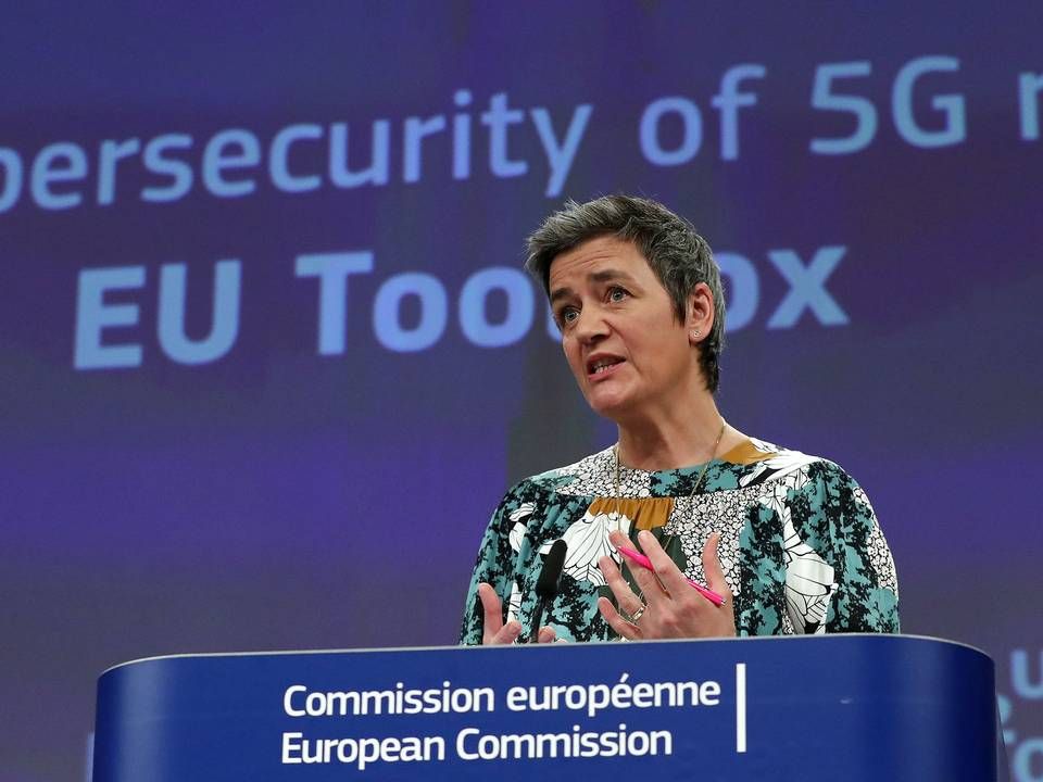 Margrethe Vestager vil igen forsøge at ensrette reglerne for køb af mobilfrekvenser i Europa. | Foto: Yves Herman/Reuters/Ritzau Scanpix