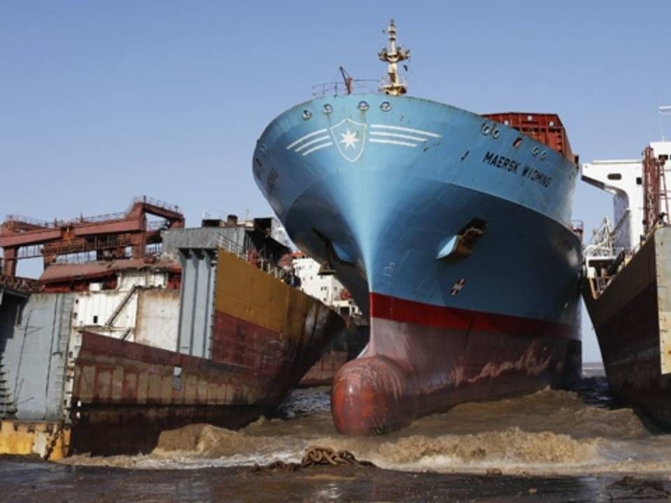 Maersk Wyoming is one of the ships Maersk has had scrapped at the Shree Ram yard in Alang, India. | Photo: PR/Maersk