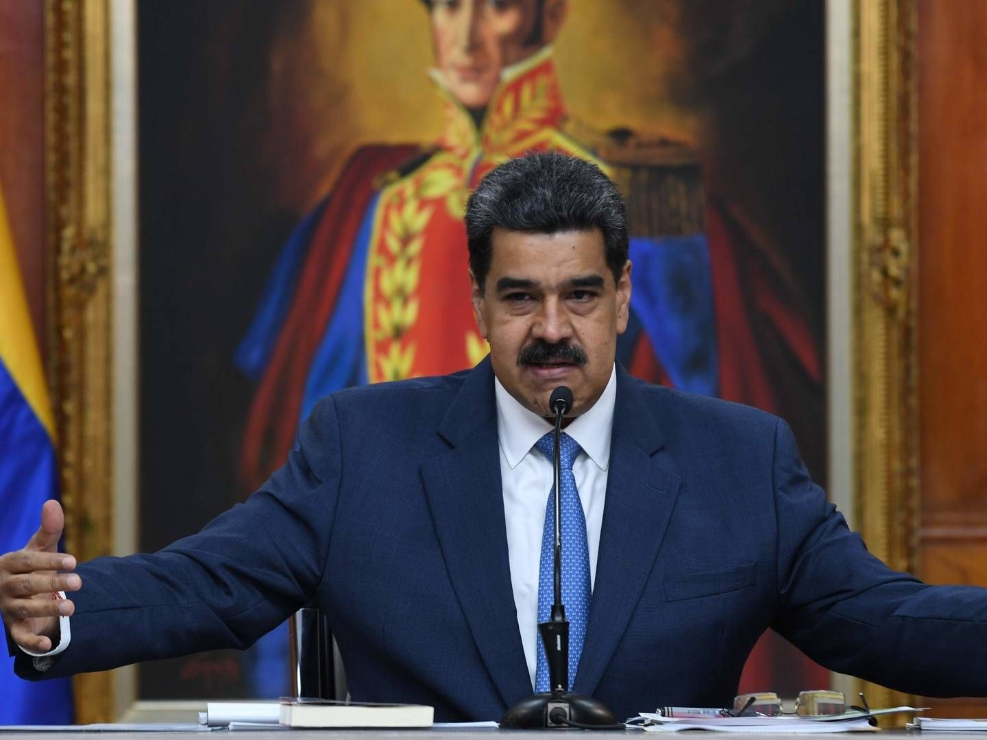 Trump-administrationen arbedjer for at fjerne Nicolas Maduro fra præsidentposten og erstatte ham med oppositionslederen Juan Guaido | Foto: YURI CORTEZ/AFP / AFP