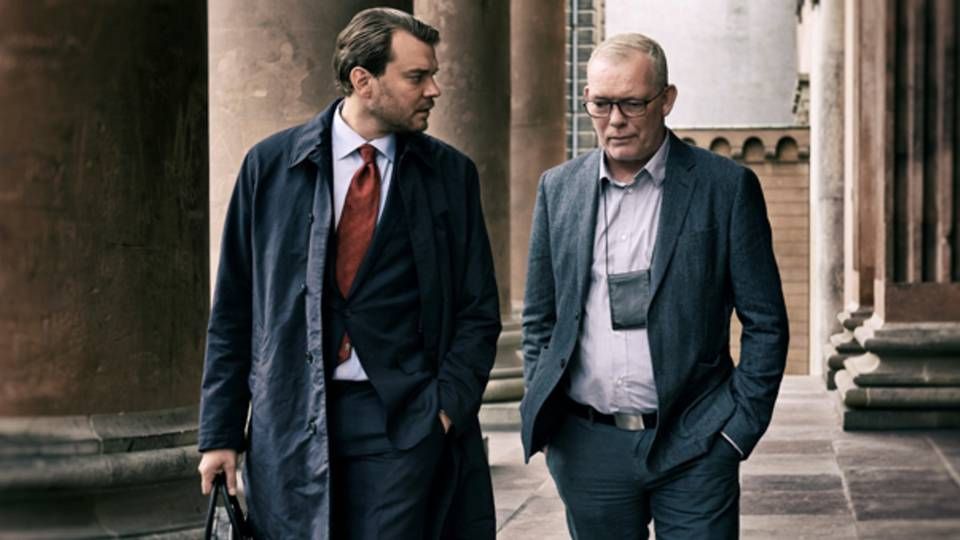 Pilou Asbæk og Søren Malling i TV 2's "Efterforskningen", der blev til med støtte på 1 mio. euro fra Creative Europes mediepulje. | Foto: Henrik Ohsten/TV 2