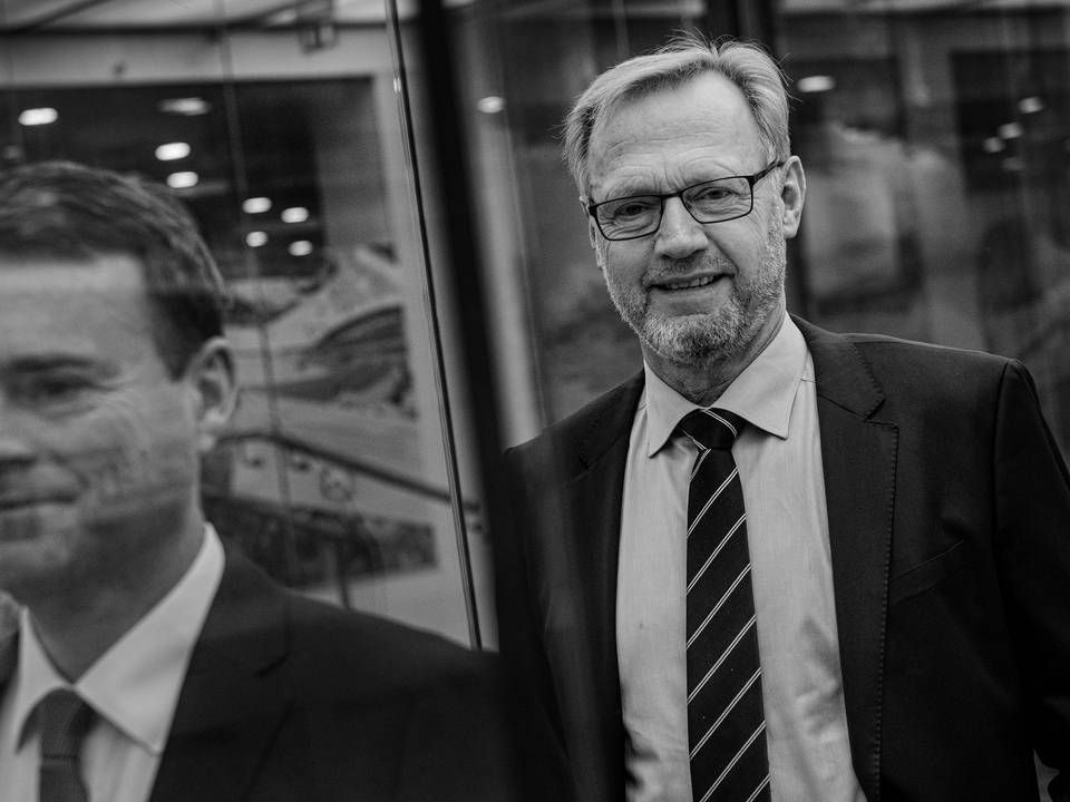 Bankdirektør i Jyske Bank Peter Schleidt (tv.) og ordførende direktør Anders Dam (th) | Foto: Casper Dalhoff/ERH