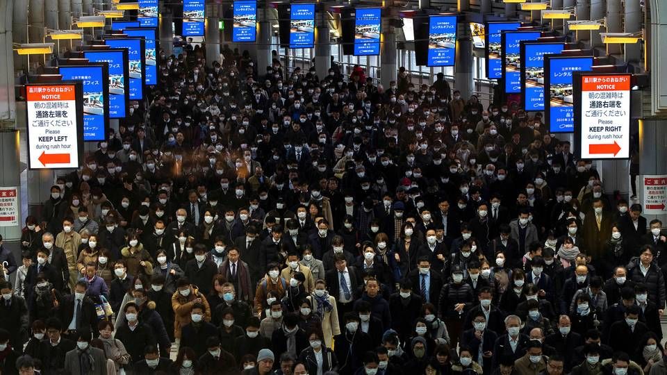 Efterspørglsen efter masker er steget i Japan som følge af coronavirus. | Foto: Athit Perawongmetha/Reuters/Ritzau Scanpix