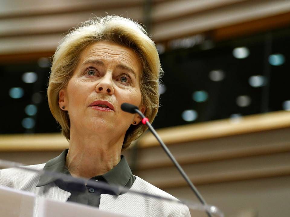 Formanden for EU-Kommissionen, Ursula vonder Leyen, præsenterede i december sine planer for et klimaneutralt Europa i 2050 for EU-parlamentet. Nu kommer udspillet til den overordnede lovgivning, der skal føre ambitionen i mål. | Foto: Francois Lenoir/Reuters/Ritzau Scanpix